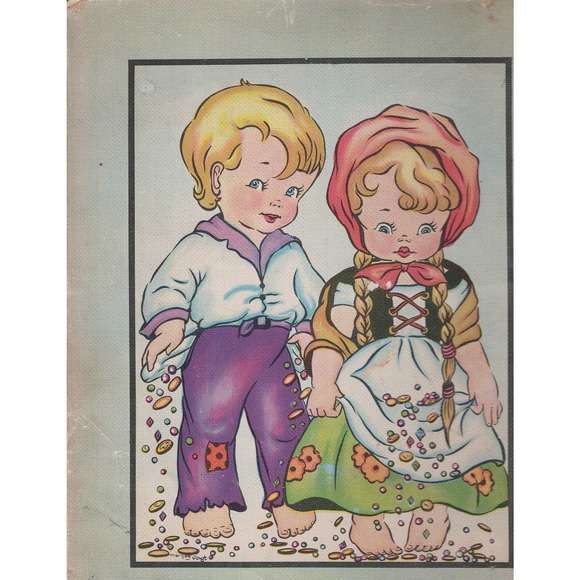 1938 Darling Linen Hansel and Gretel Picture Book Illustrated by Margot Voigt - Picture 2 of 2
